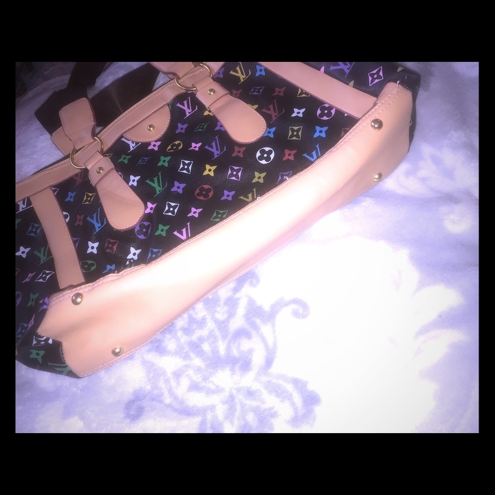 Leather Louis Vuitton tote